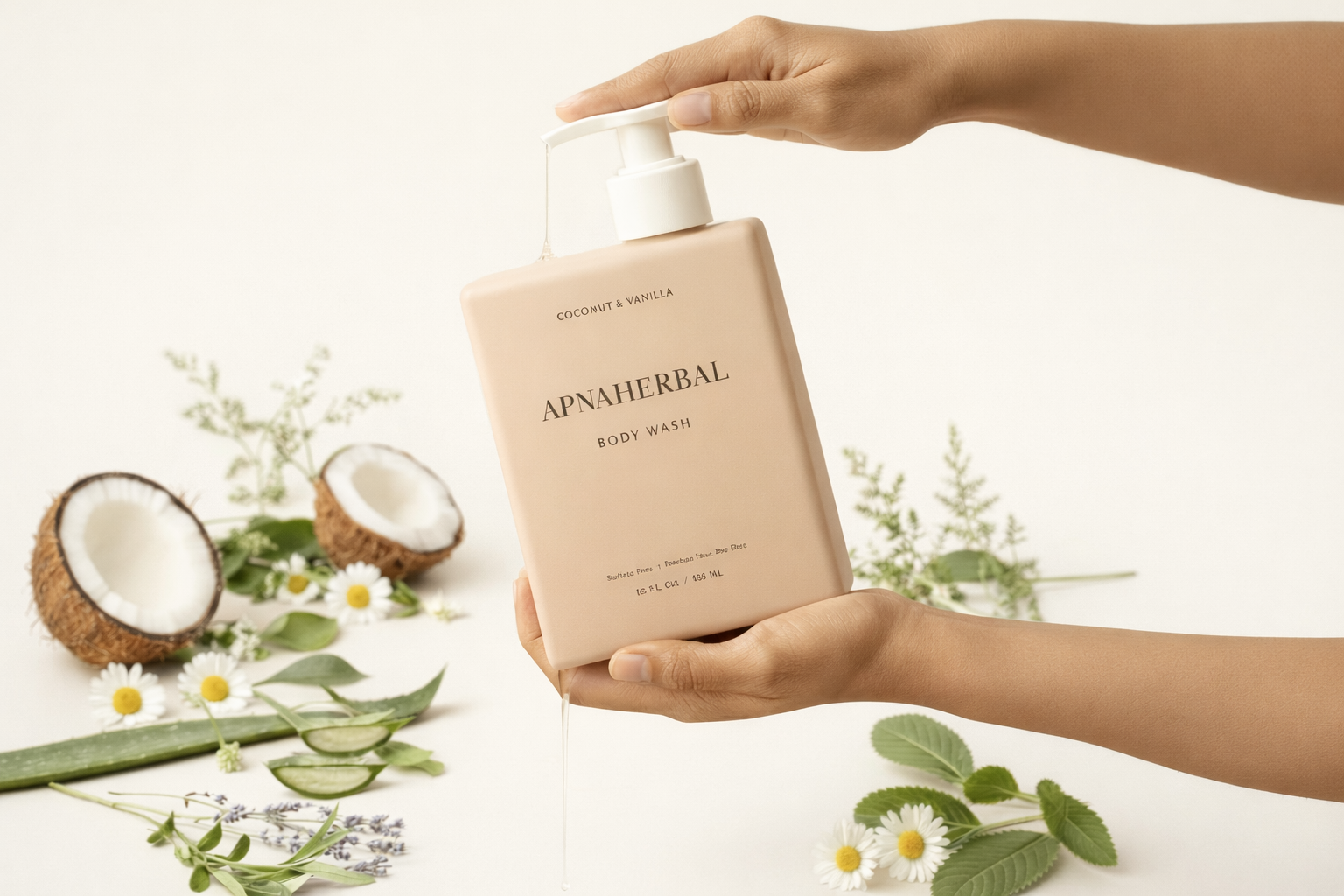 Coconut & Vanilla Herbal Body Wash | Gentle Daily Cleanser | 125ml