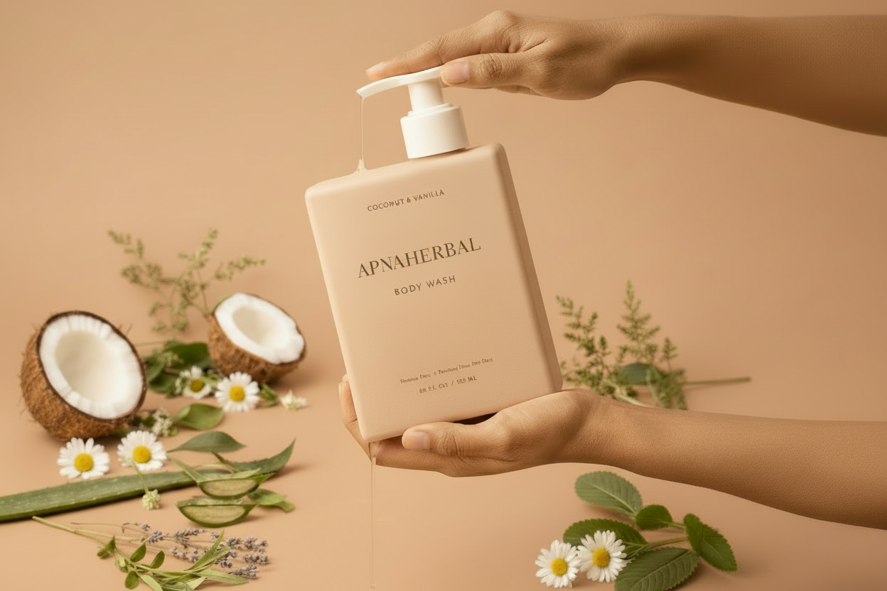 Coconut & Vanilla Herbal Body Wash | Gentle Daily Cleanser | 125ml